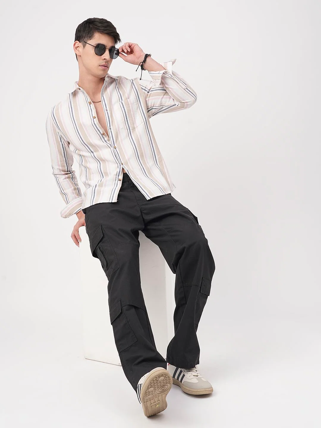 Classic Multicolour Striped Shirt - Image 7