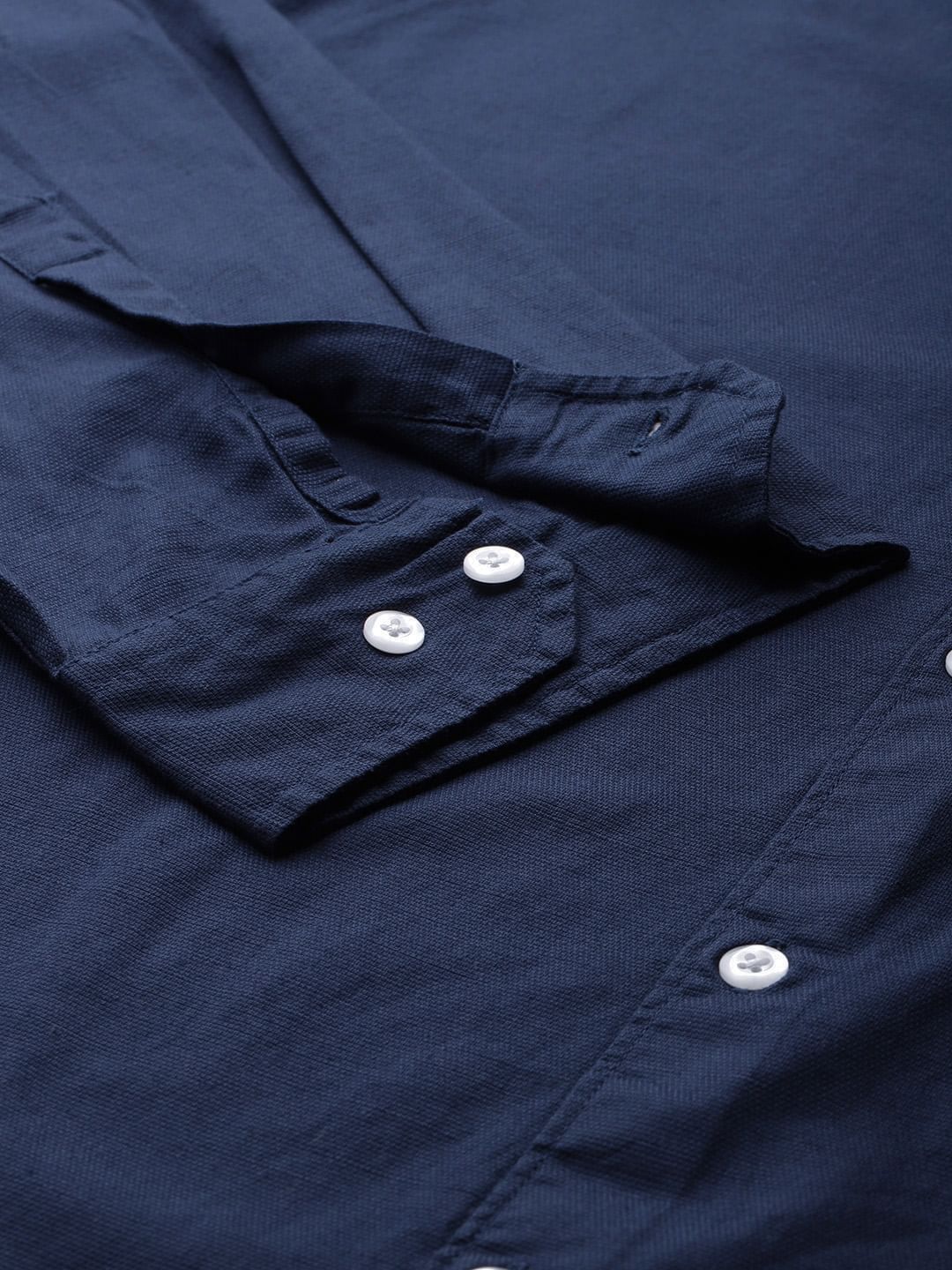Classic Navy Solid Shirt - Image 2