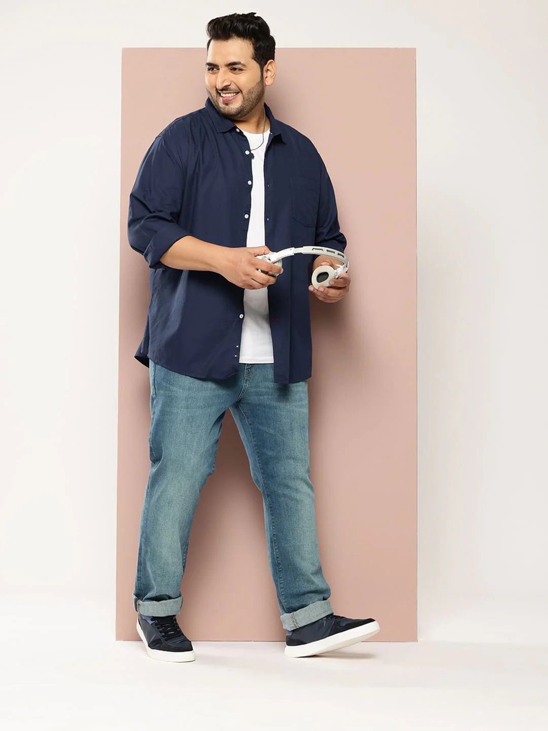 Classic Navy Solid Shirt - Image 5