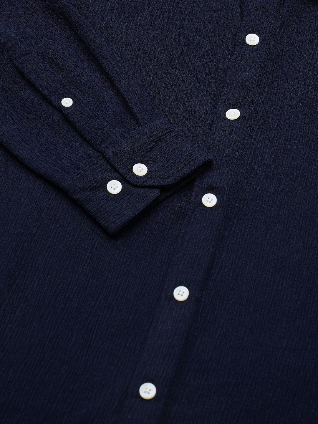 Classic Nocturne Blue Crepe Shirt - Image 8