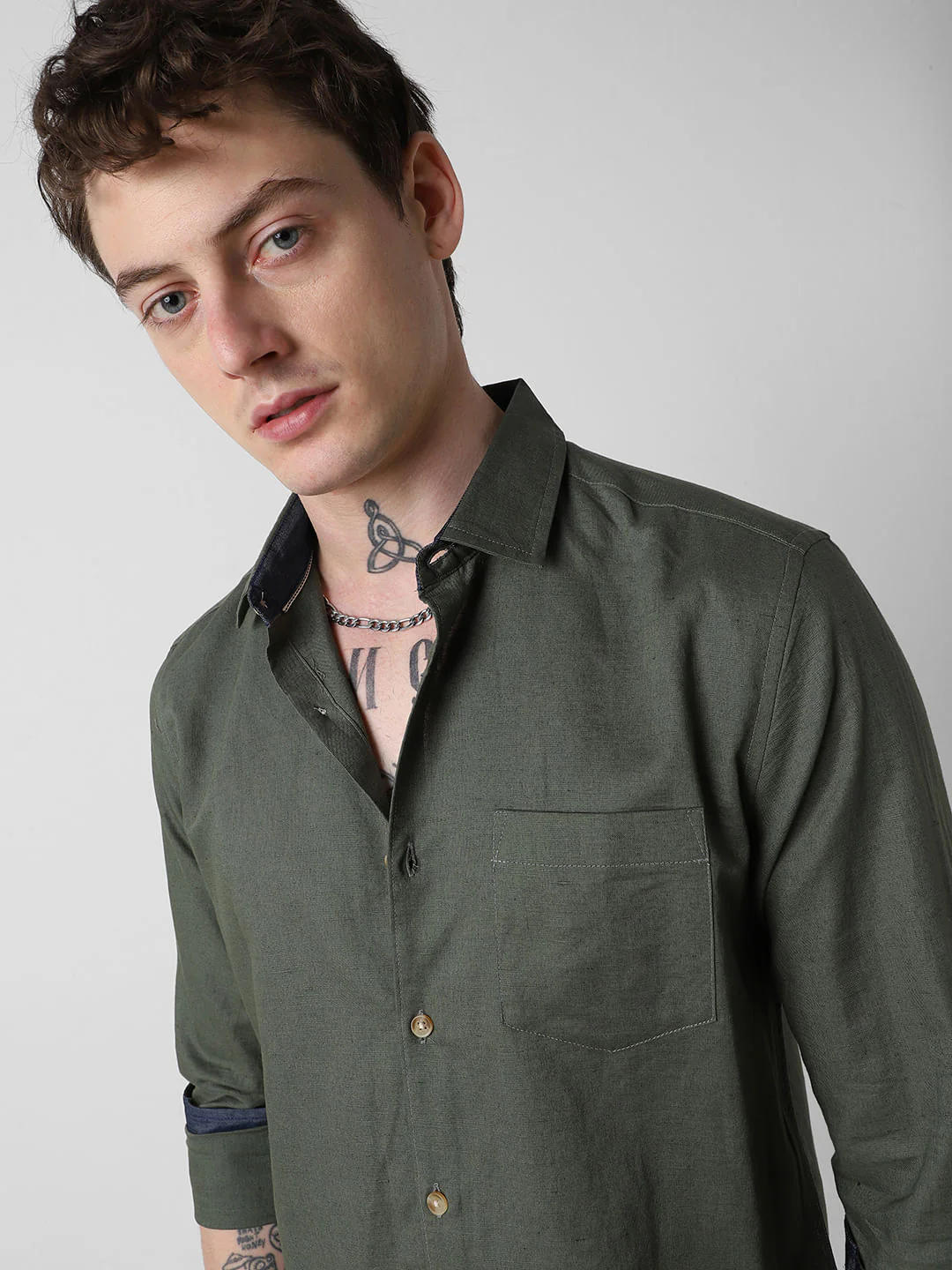 Classic Olive Shirt - Image 2