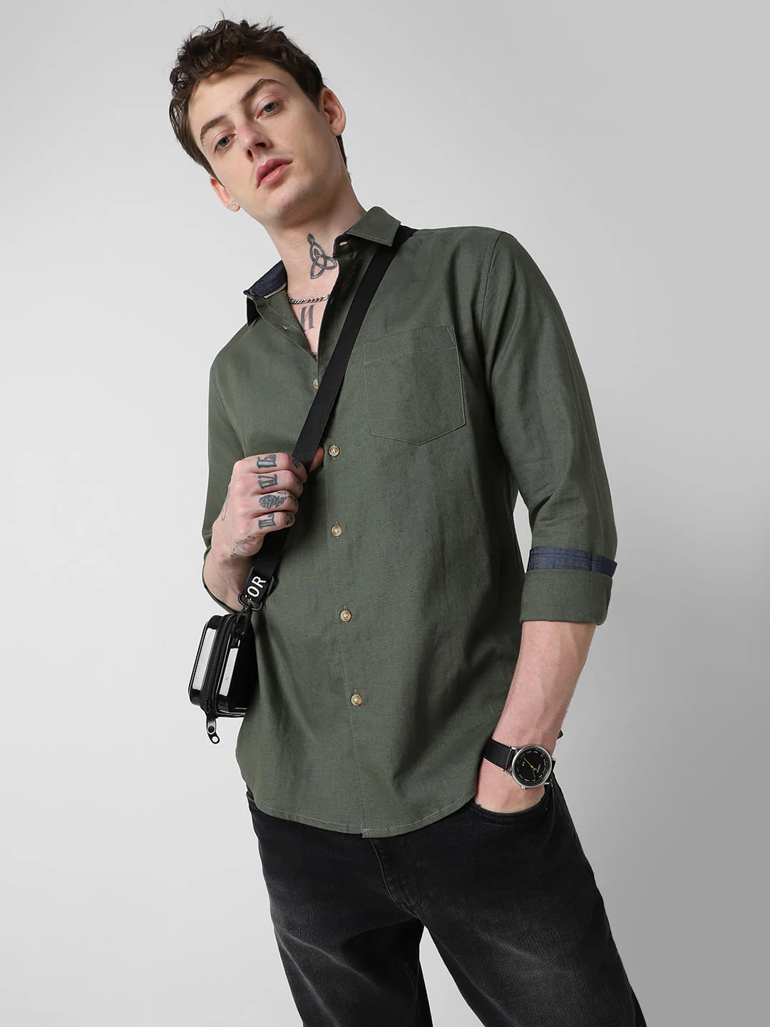 Classic Olive Shirt - Image 4