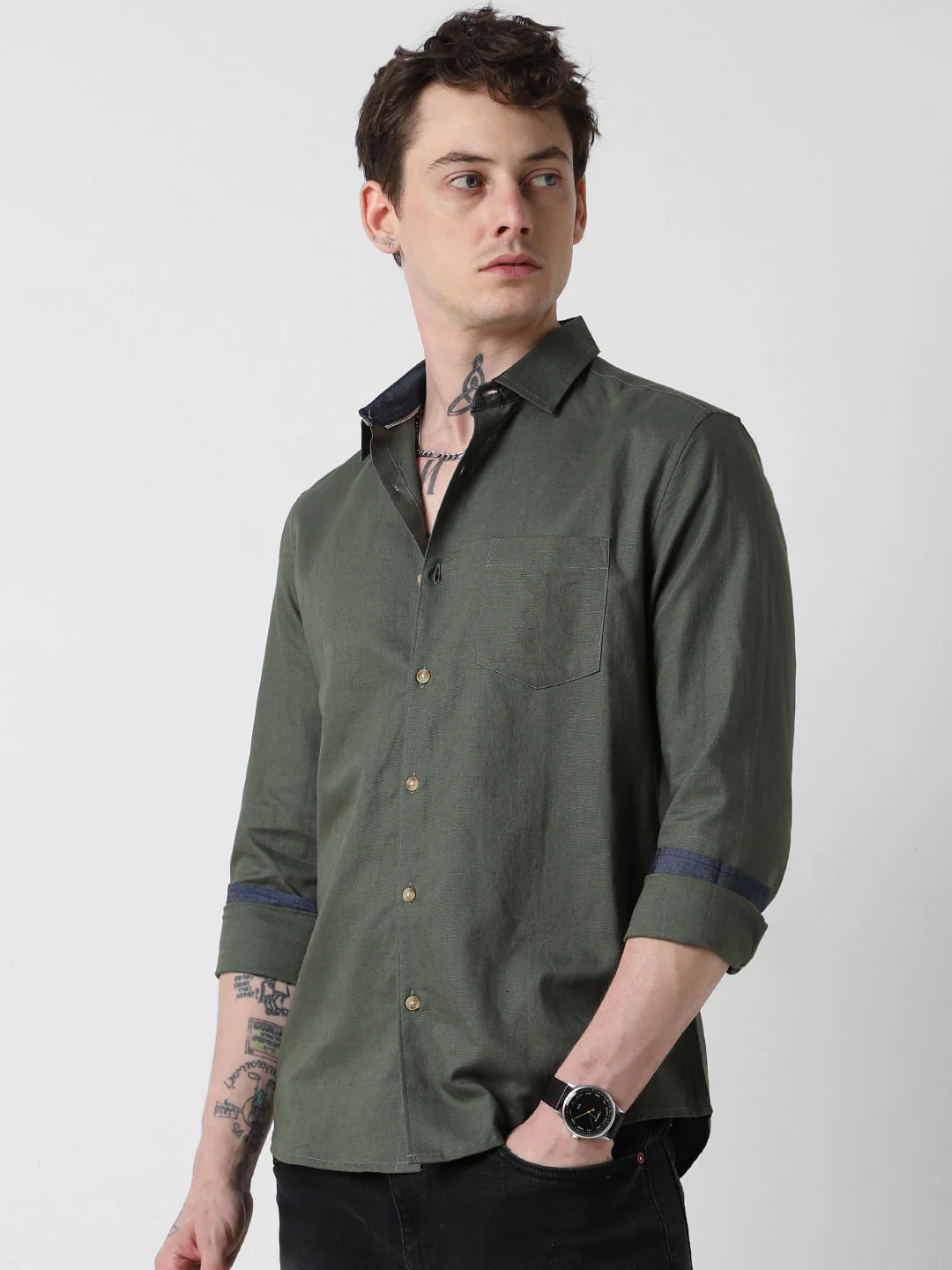Classic Olive Shirt - Image 6