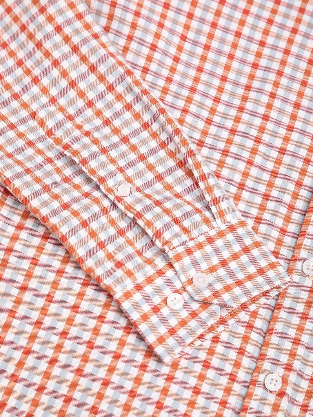 Classic Orange Mini Checkered Shirt - Image 9