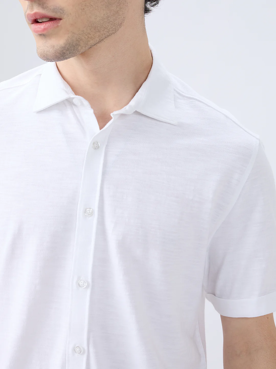 Classic Pearl White Everyday Shirt - Image 3