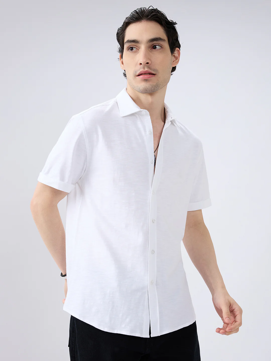 Classic Pearl White Everyday Shirt - Image 5