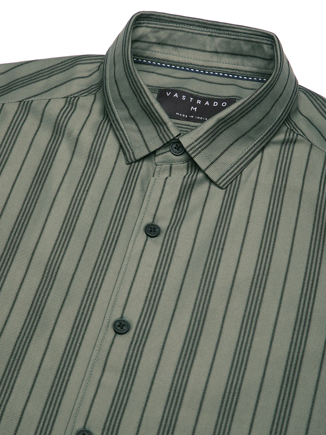 Classic Pullman Green Striped Shirt - Image 3