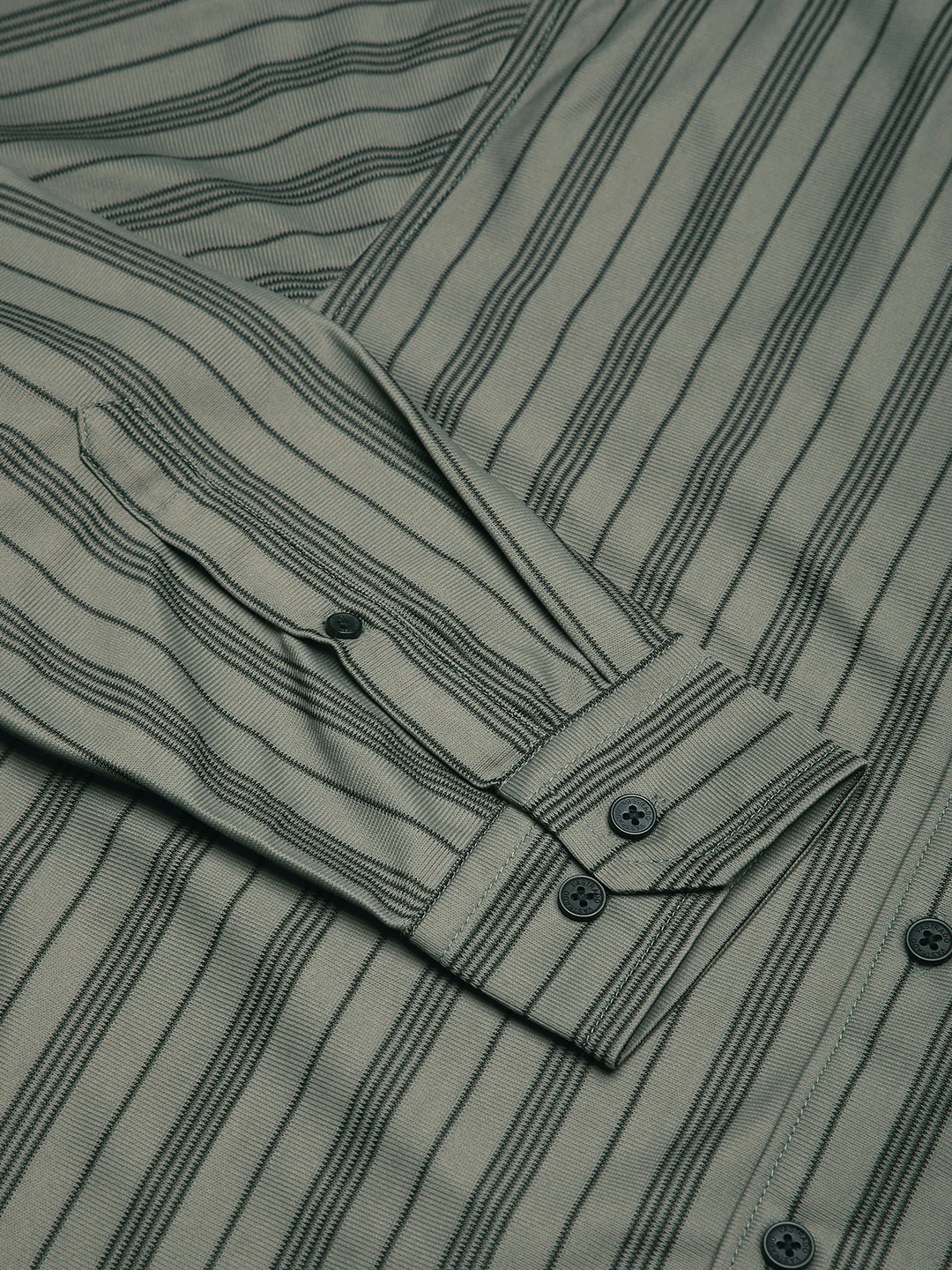 Classic Pullman Green Striped Shirt - Image 8