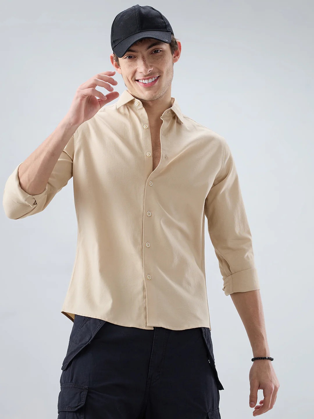 Classic Sand Beige Everyday Shirt - Image 2