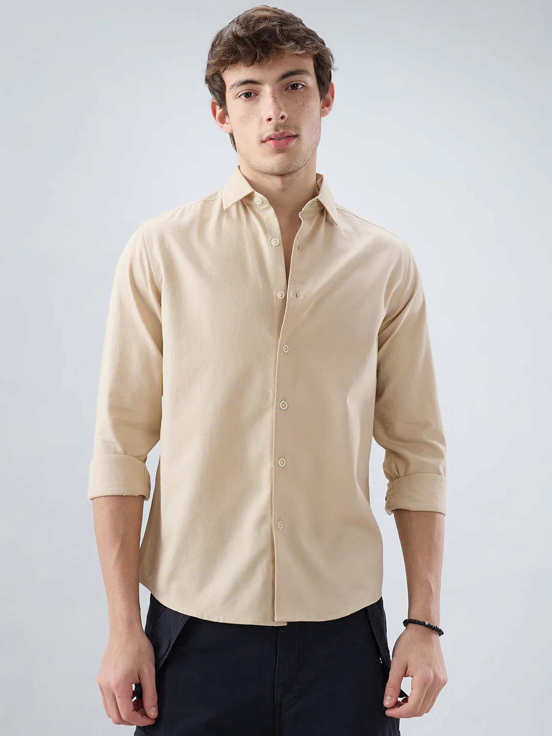 Classic Sand Beige Everyday Shirt - Image 5