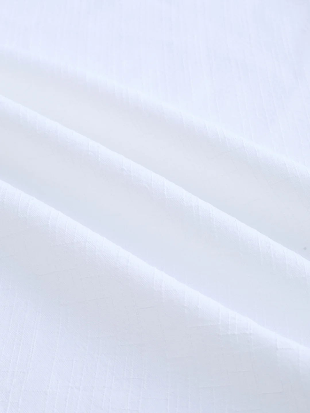 Classic White Slub Weave Shirt - Image 8