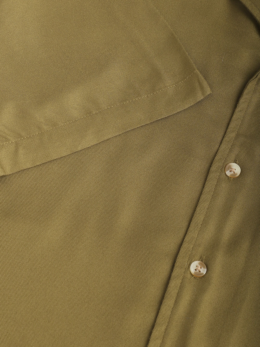 Classy Olive Oversized Shirt - Image 9