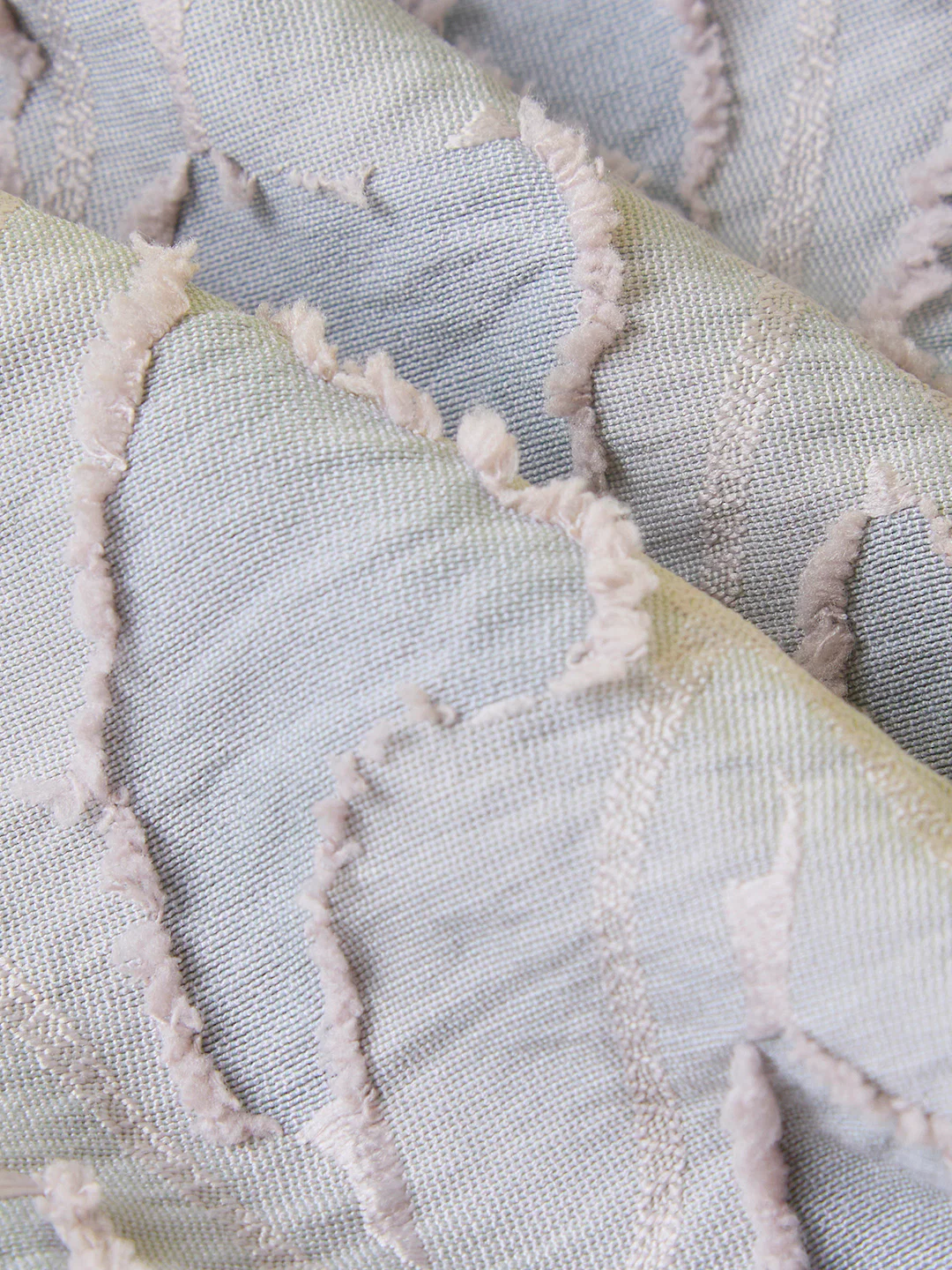 Cloud Mesh Diamond Embossed Frayed Shirt - Image 8