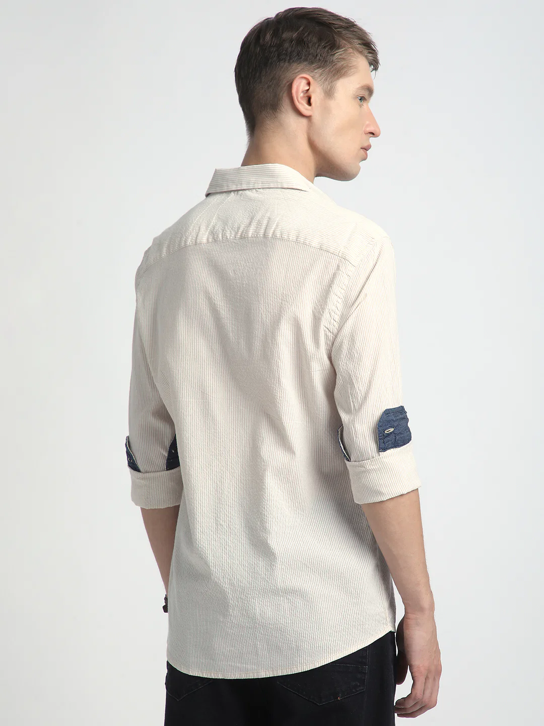 Coastal Dune Striped Seersucker Shirt - Image 7