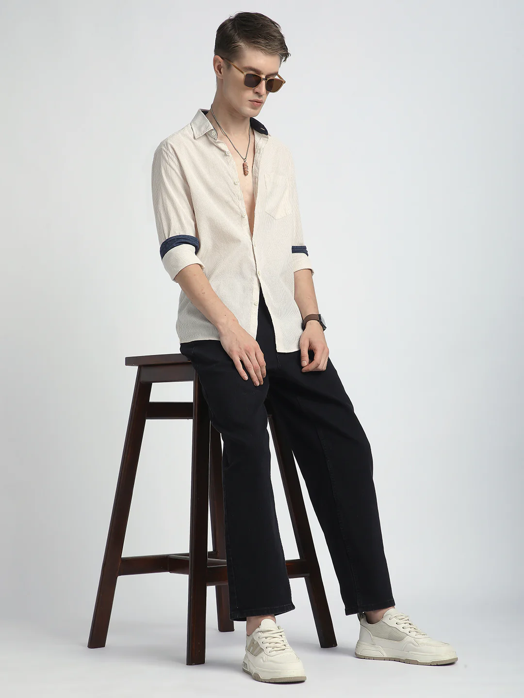 Coastal Dune Striped Seersucker Shirt - Image 8