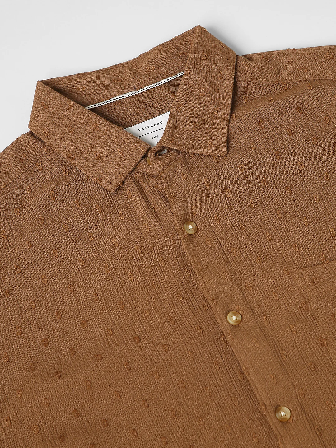 Cocoa Brown Swiss Dobby Shirt - Image 3