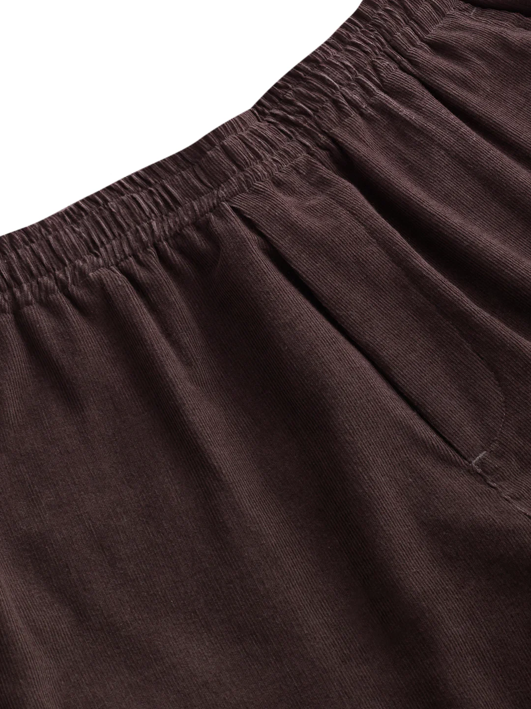 Coffee Brown Corduroy Tapered Trousers - Image 3