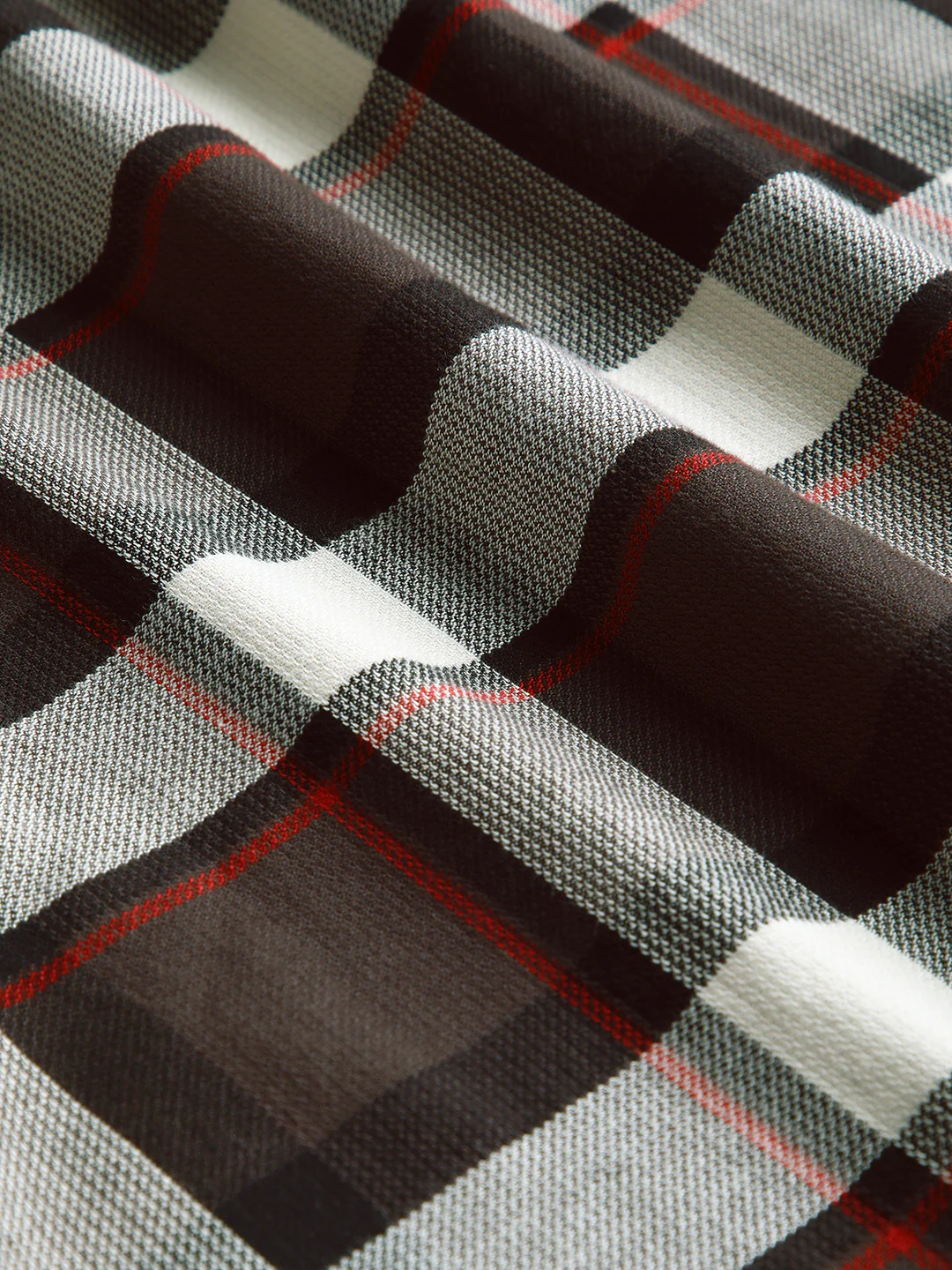 Premium Cotton Coffee Brown & White Plaid Checks Shirt - Image 9