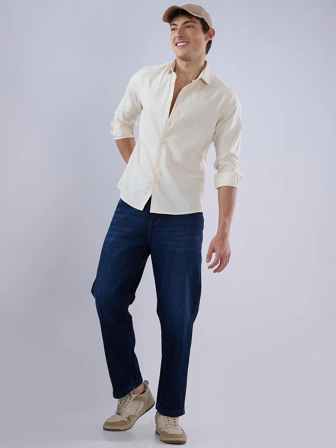 Coffee Cream Textured Everyday Shirt - Image 8