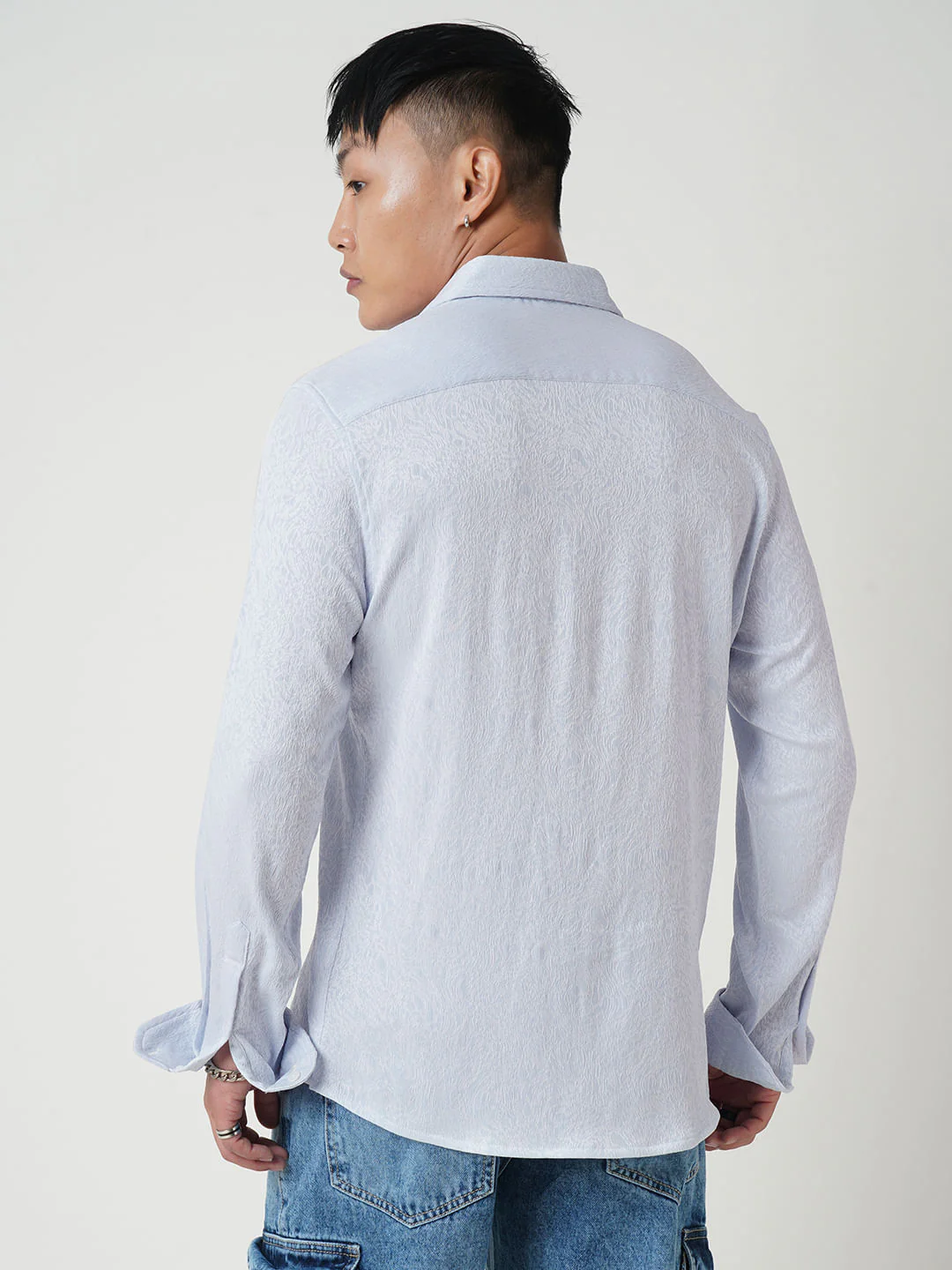 Columbia Blue Jacquard Shirt - Image 7