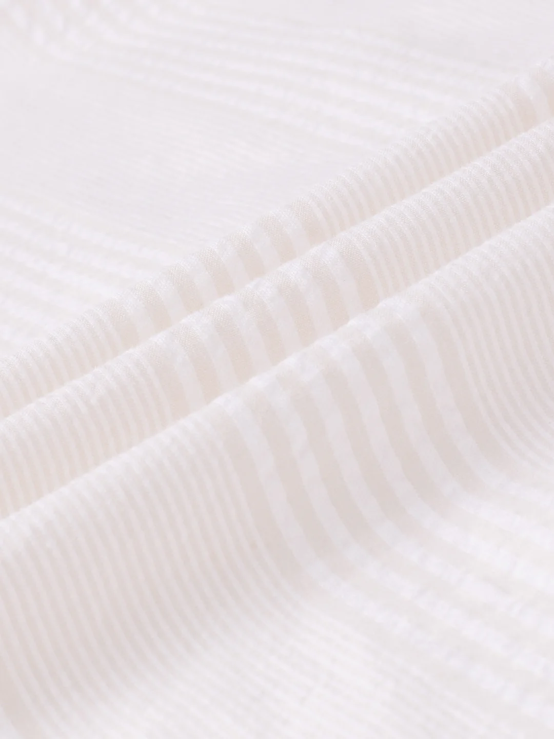 Contemporary Beige Fine Line Seersucker Executive Shirt - Image 8