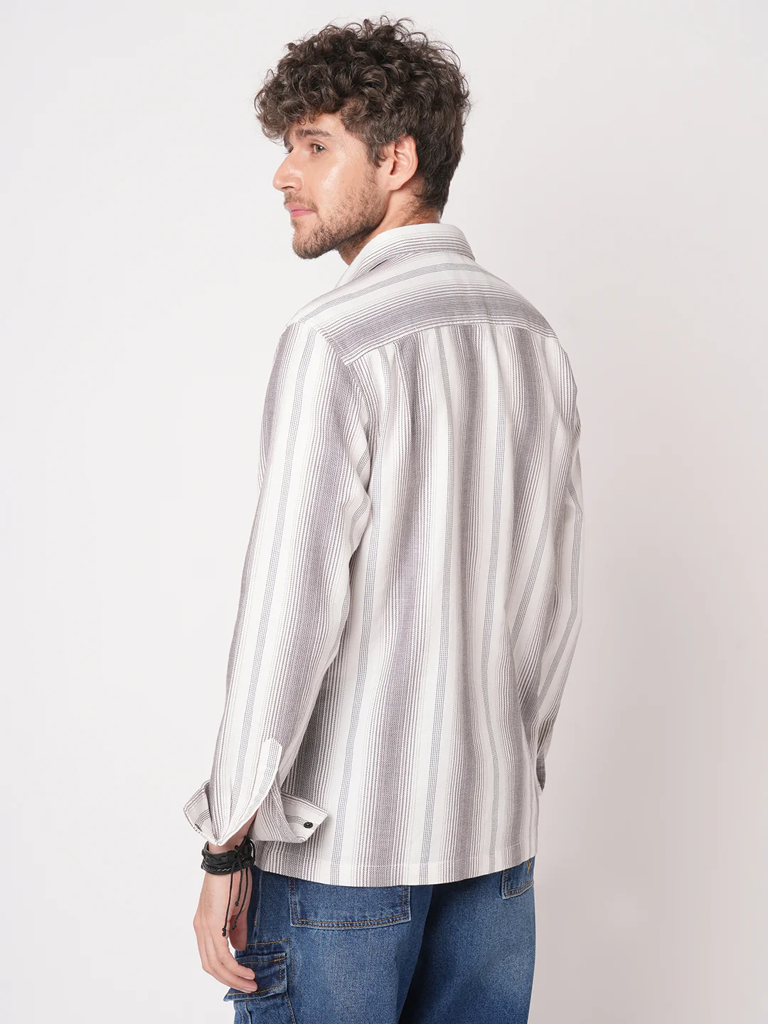 Contrast Echo Stripescape Double Pocket Shirt - Image 7