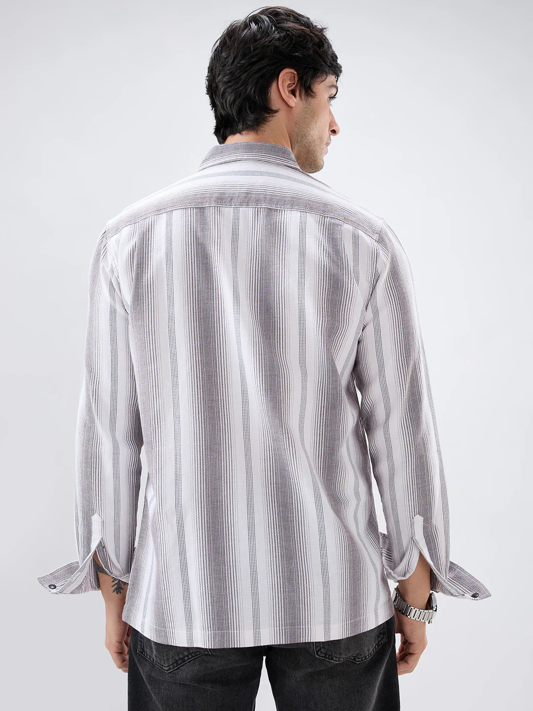 Contrast Echo Stripescape Double Pocket Shirt - Image 7