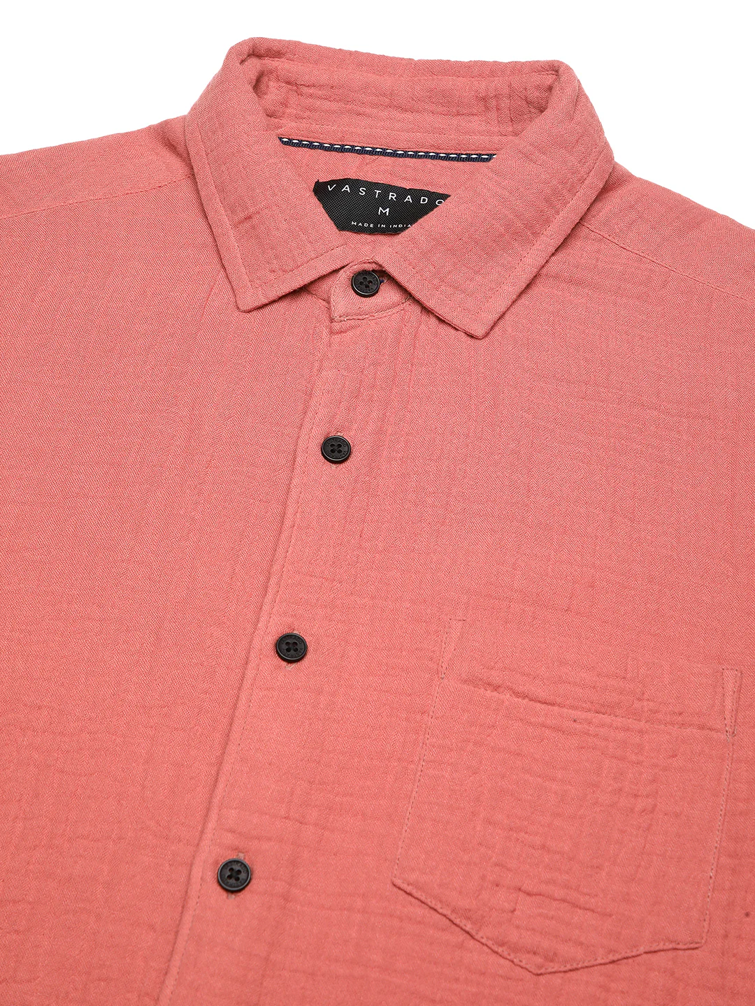 Coral Crinkled Double Cloth Shirt - Image 3