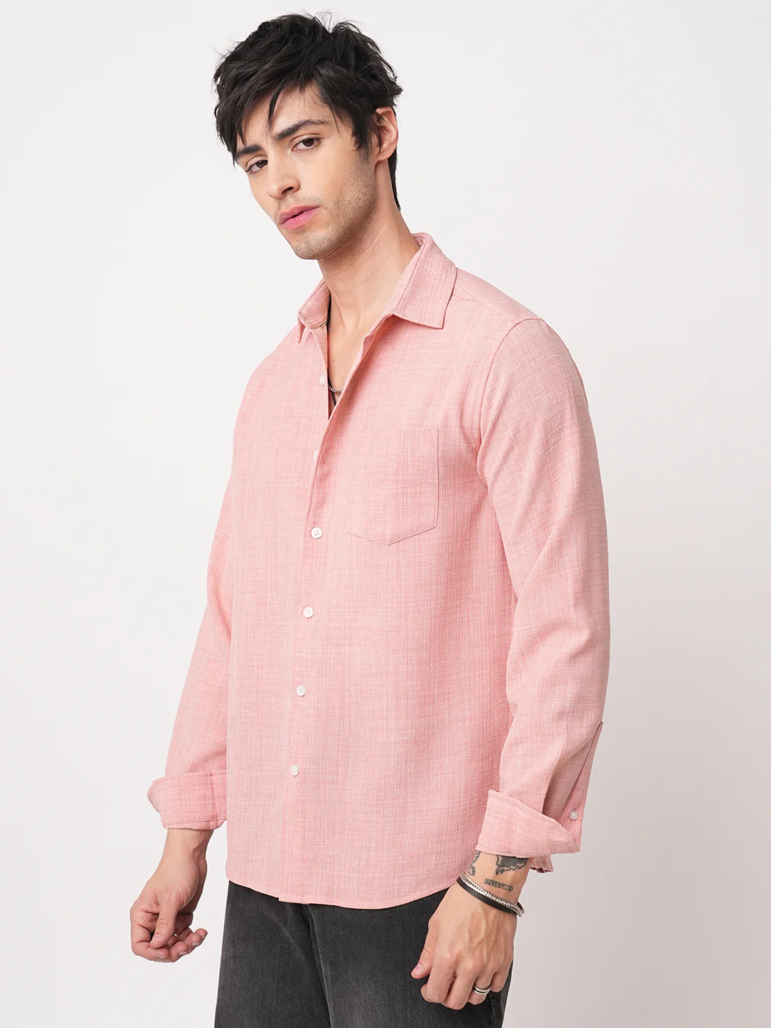 Coral Slub Textured Shirt - Image 5