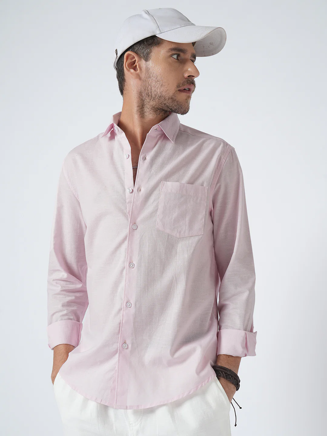Cotton Candy Pink Slub Shirt - Image 2