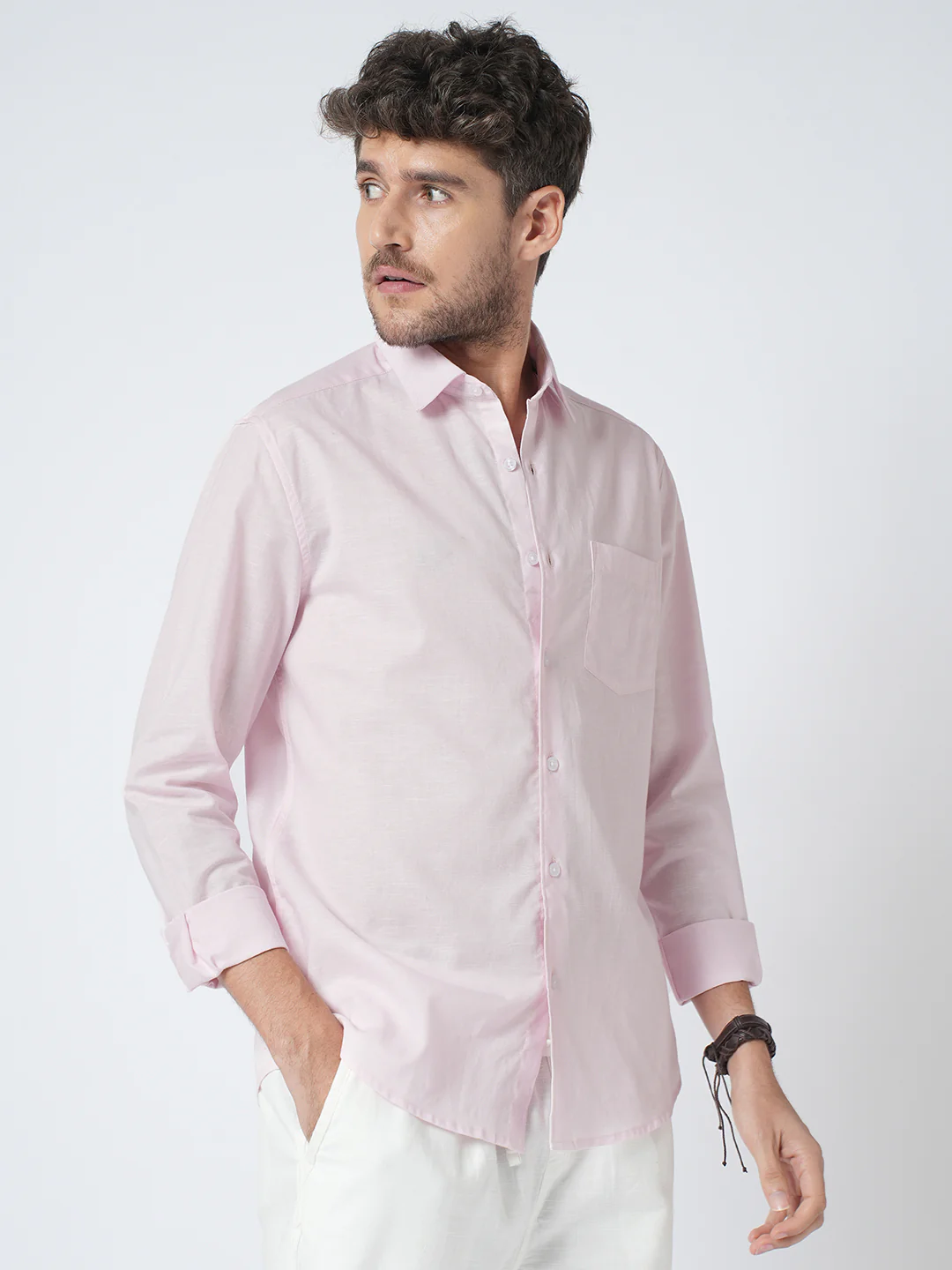Cotton Candy Pink Slub Shirt - Image 6