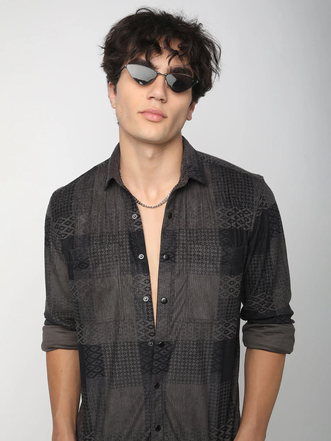 Couture Shadow Grey Double Pocket Corduroy Overshirt - Image 3