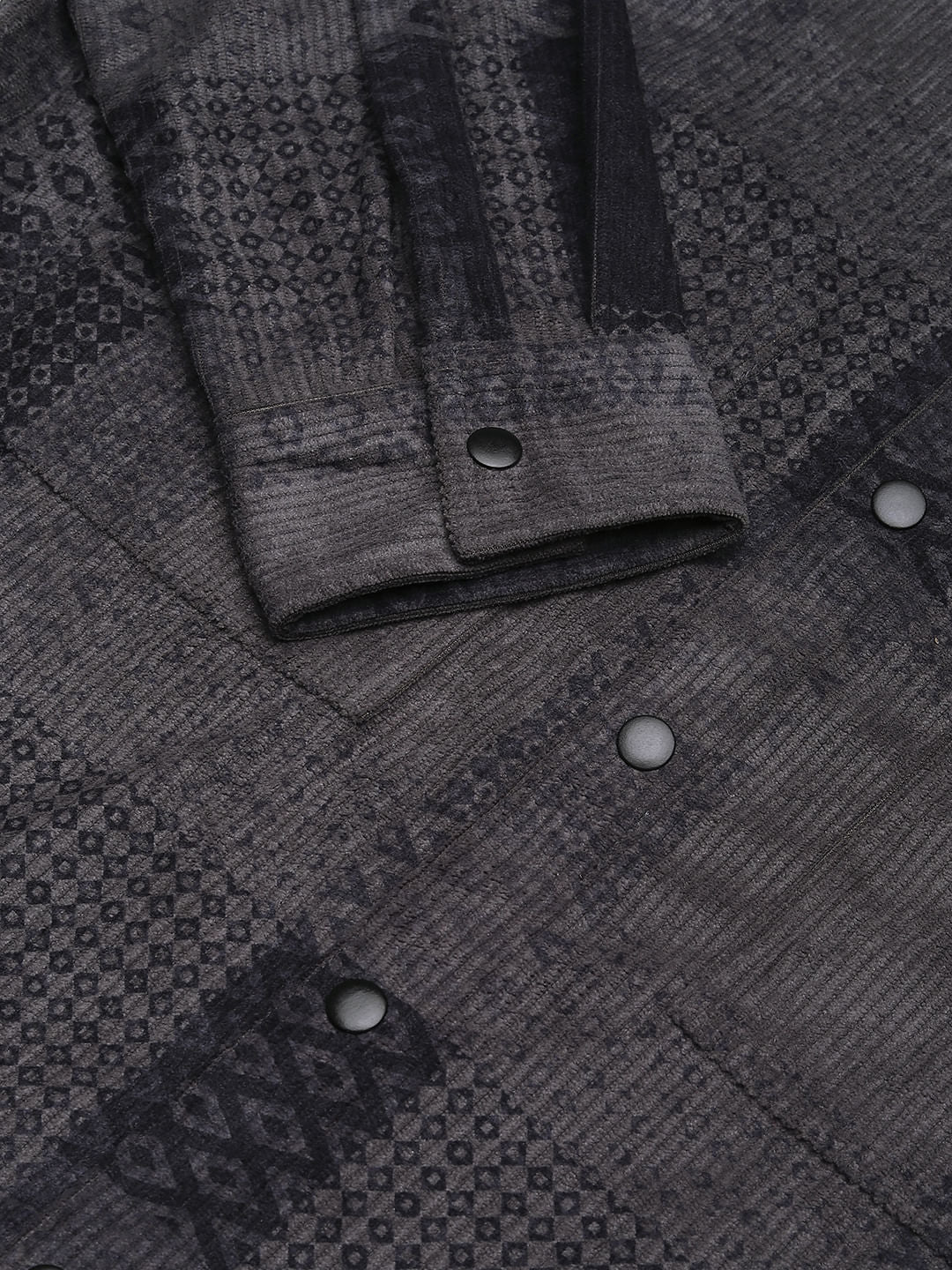 Couture Shadow Grey Double Pocket Corduroy Overshirt - Image 4