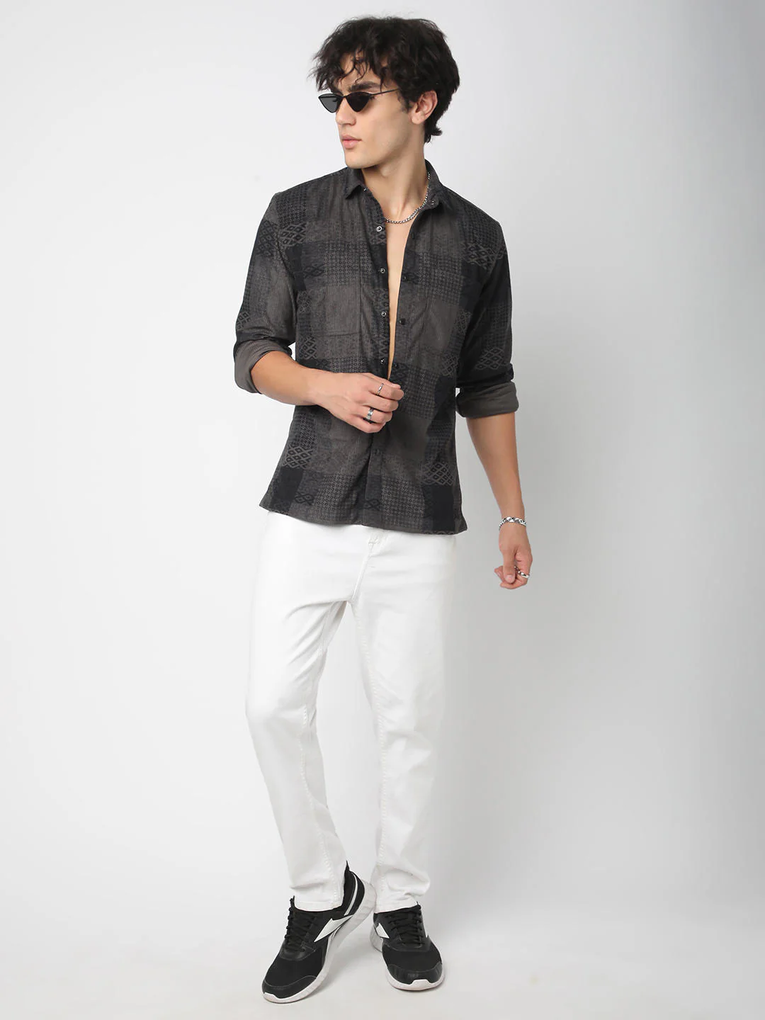 Couture Shadow Grey Double Pocket Corduroy Overshirt - Image 8