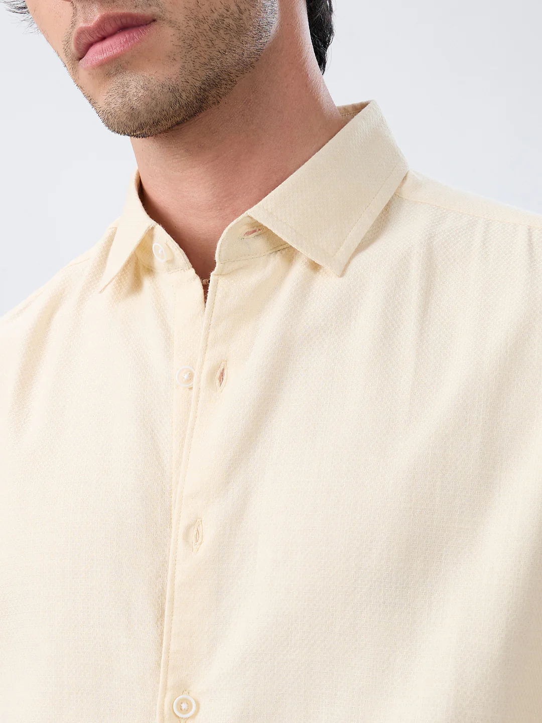 Creamstone Micro-Weave Textured Shirt - Image 3