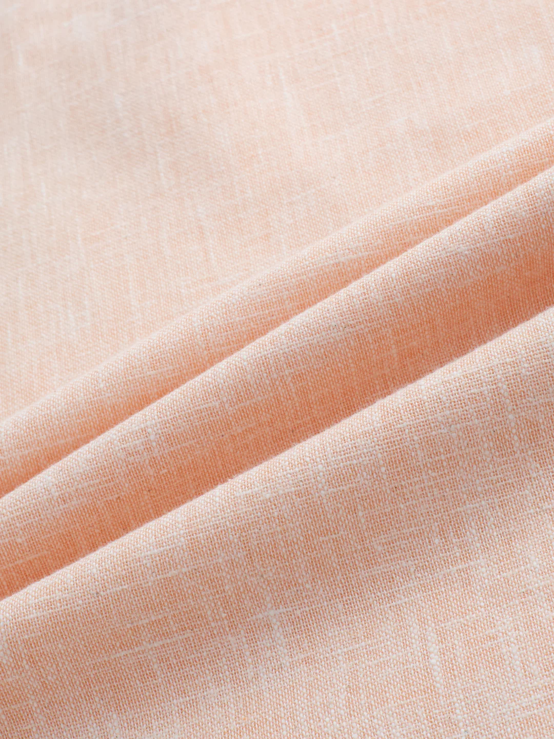 Creamy Peach Slub Textured Kurta - Image 9
