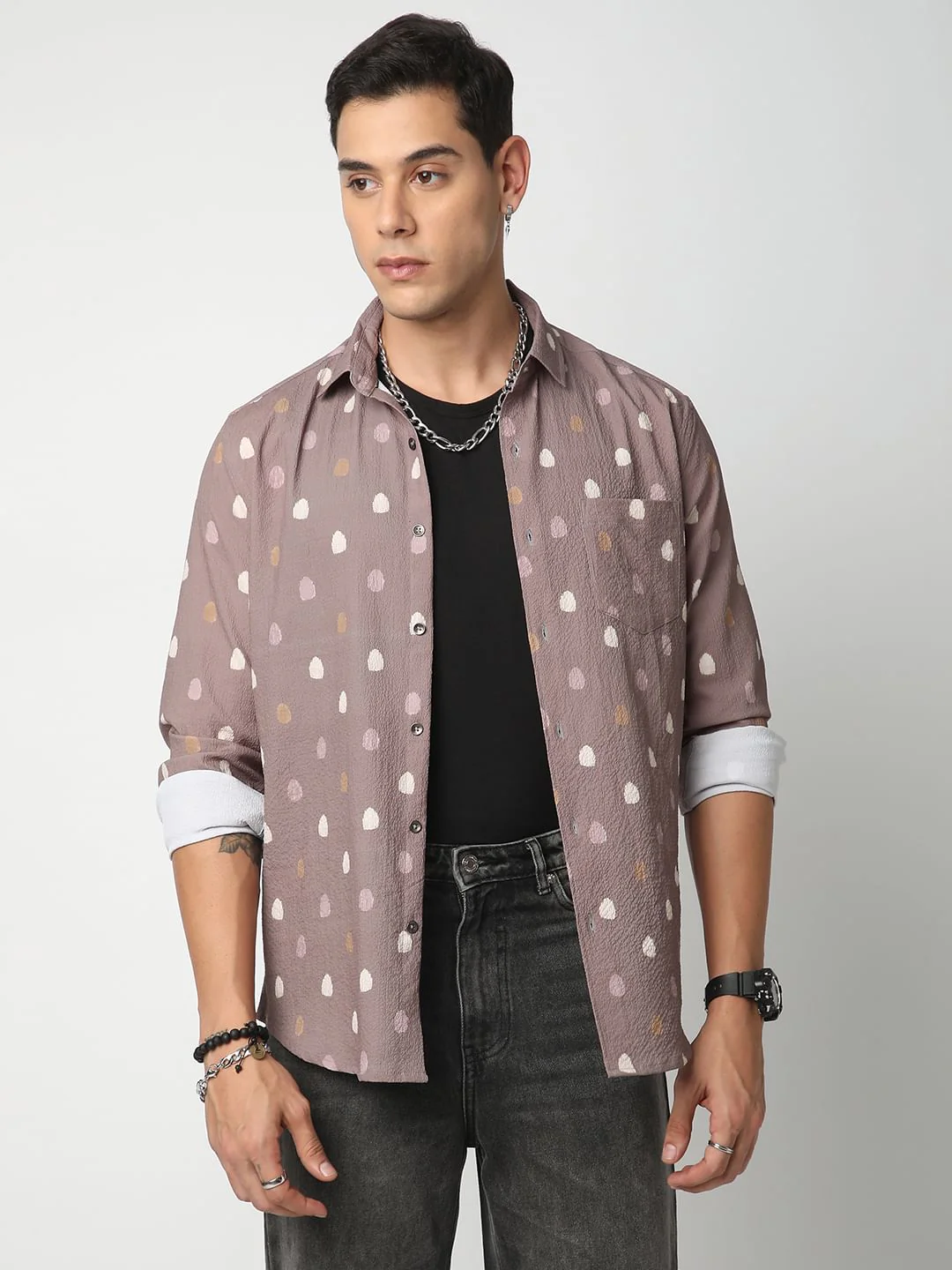 Creased Multicolour Printed Shirt - Image 4