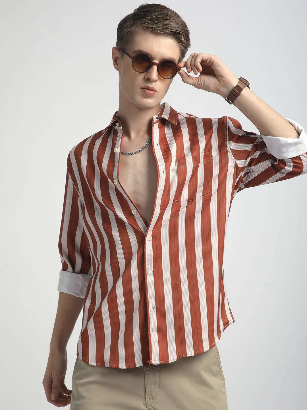 Crimson Red Luxe Jacquard Shirt - Image 2