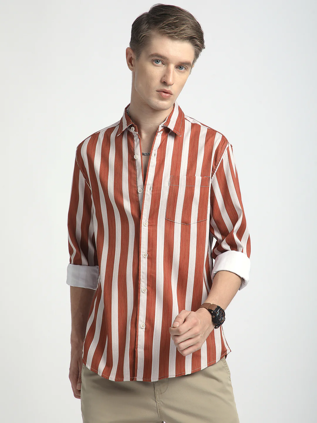 Crimson Red Luxe Jacquard Shirt - Image 5