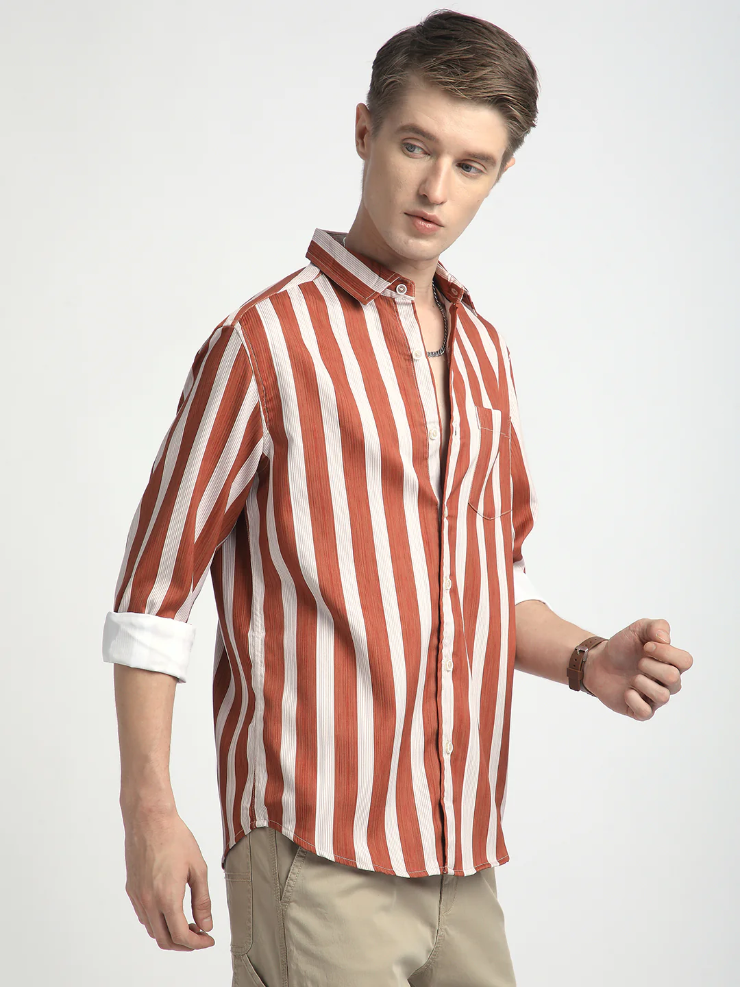 Crimson Red Luxe Jacquard Shirt - Image 6