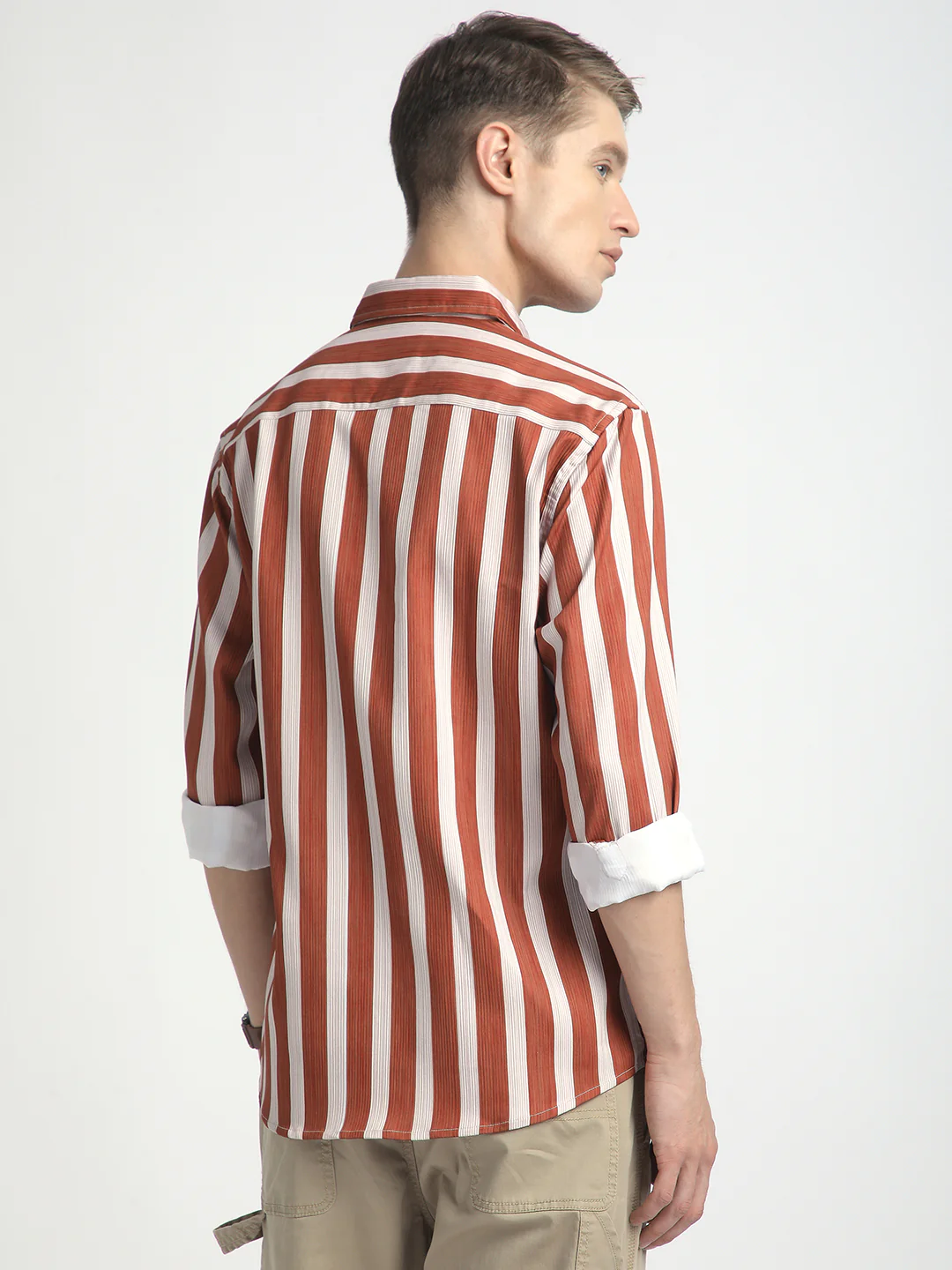Crimson Red Luxe Jacquard Shirt - Image 7
