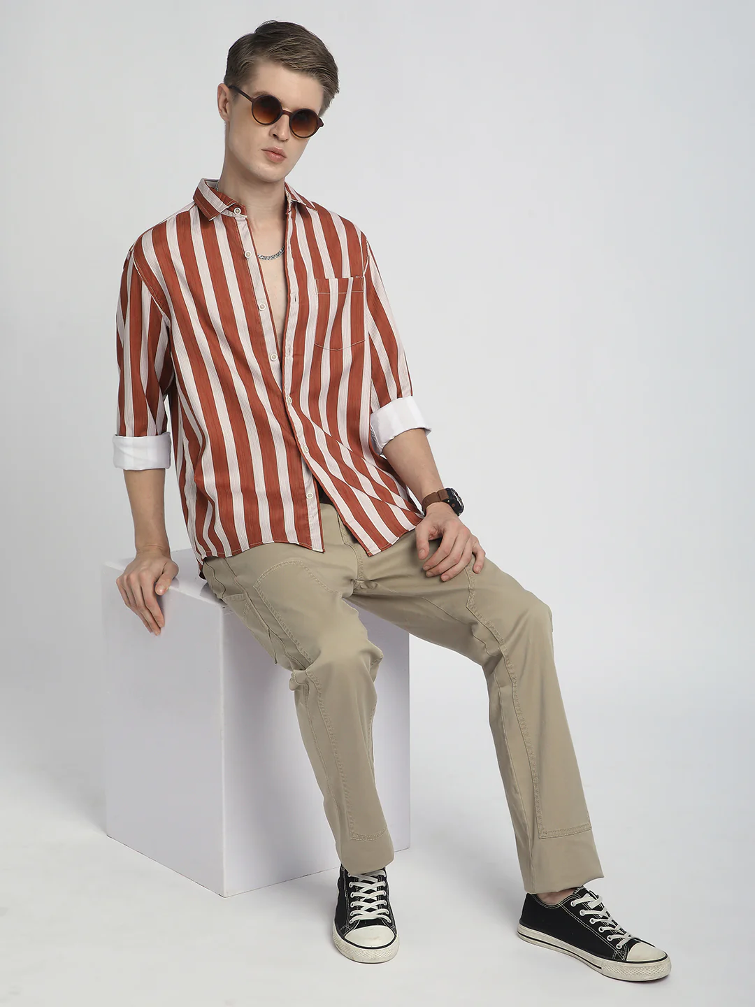 Crimson Red Luxe Jacquard Shirt - Image 8