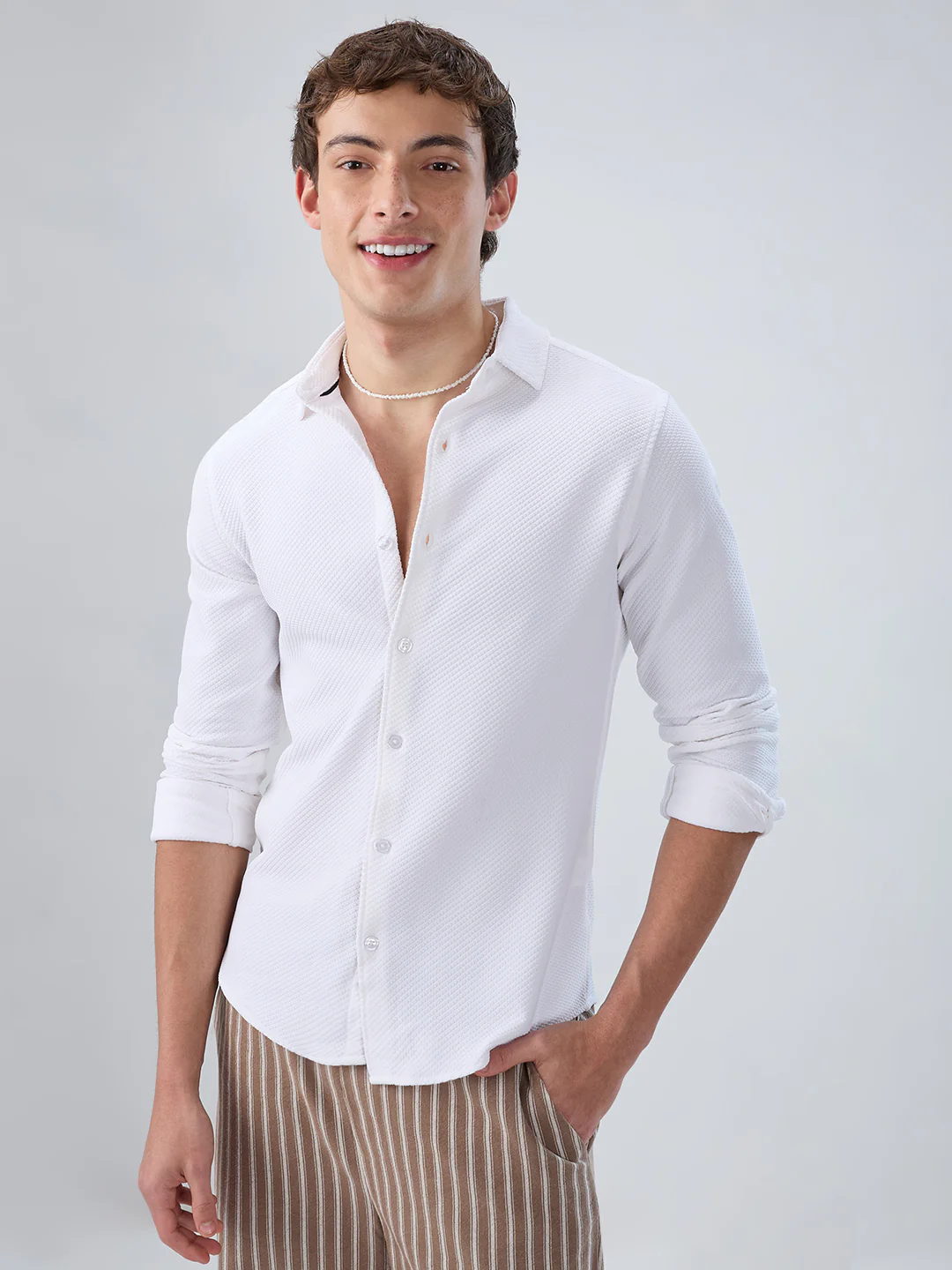 Crystal White Tactile Shirt - Image 4