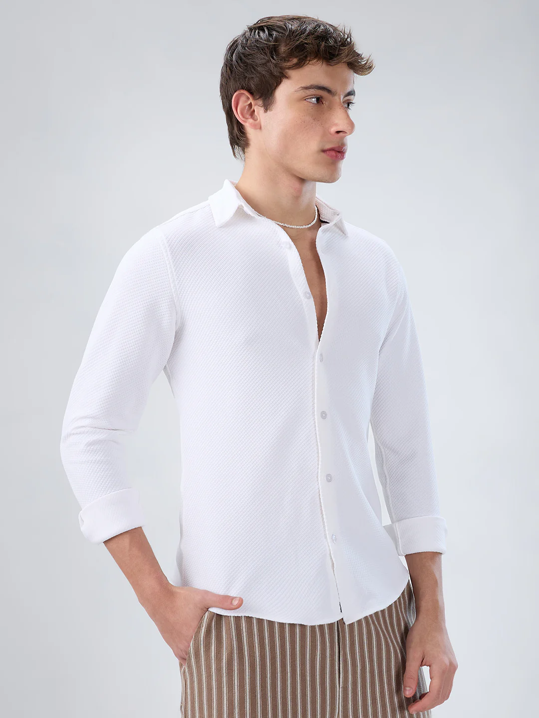 Crystal White Tactile Shirt - Image 5