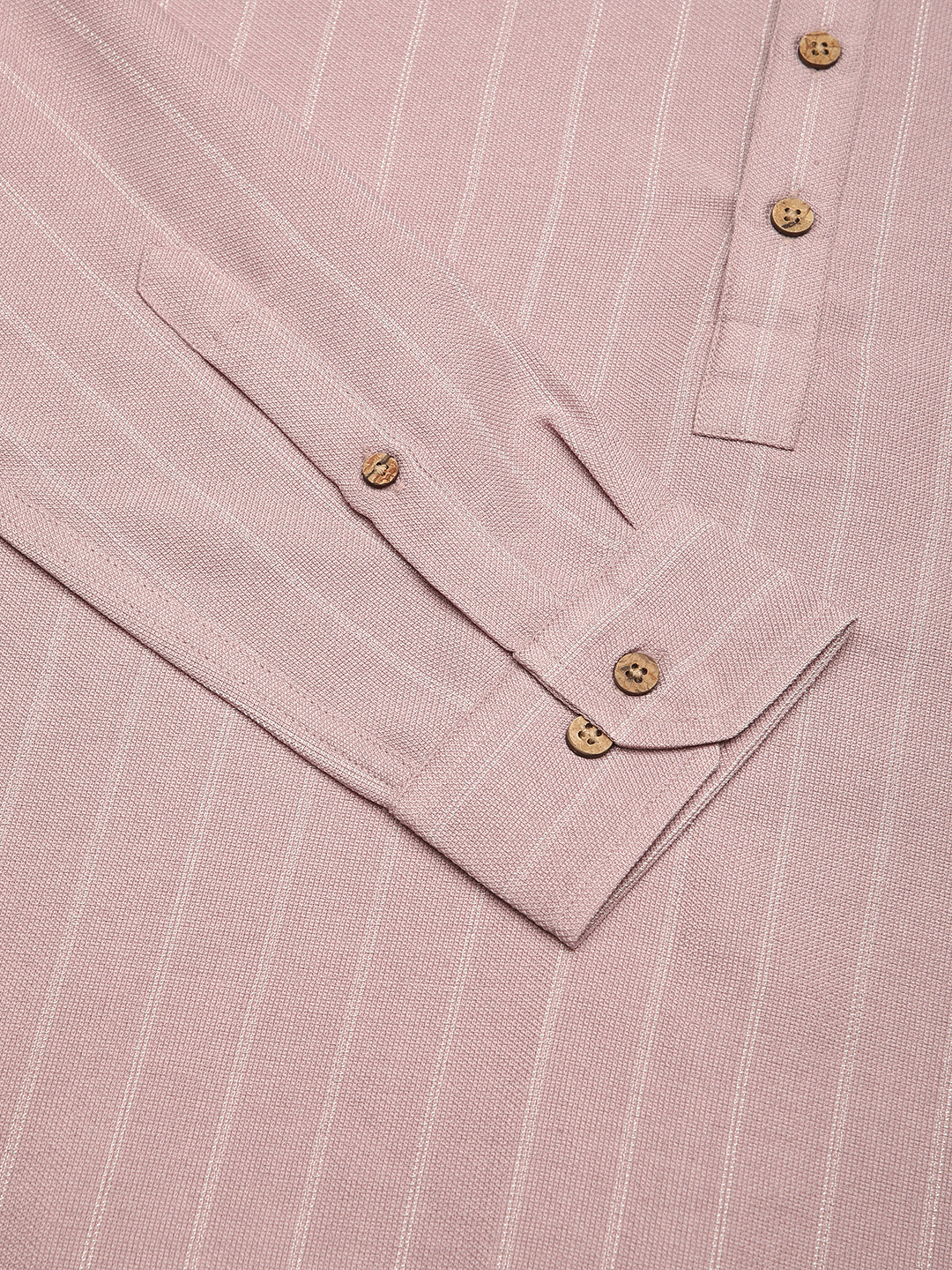 Dark Pastel Pink Striped Kurta - Image 3