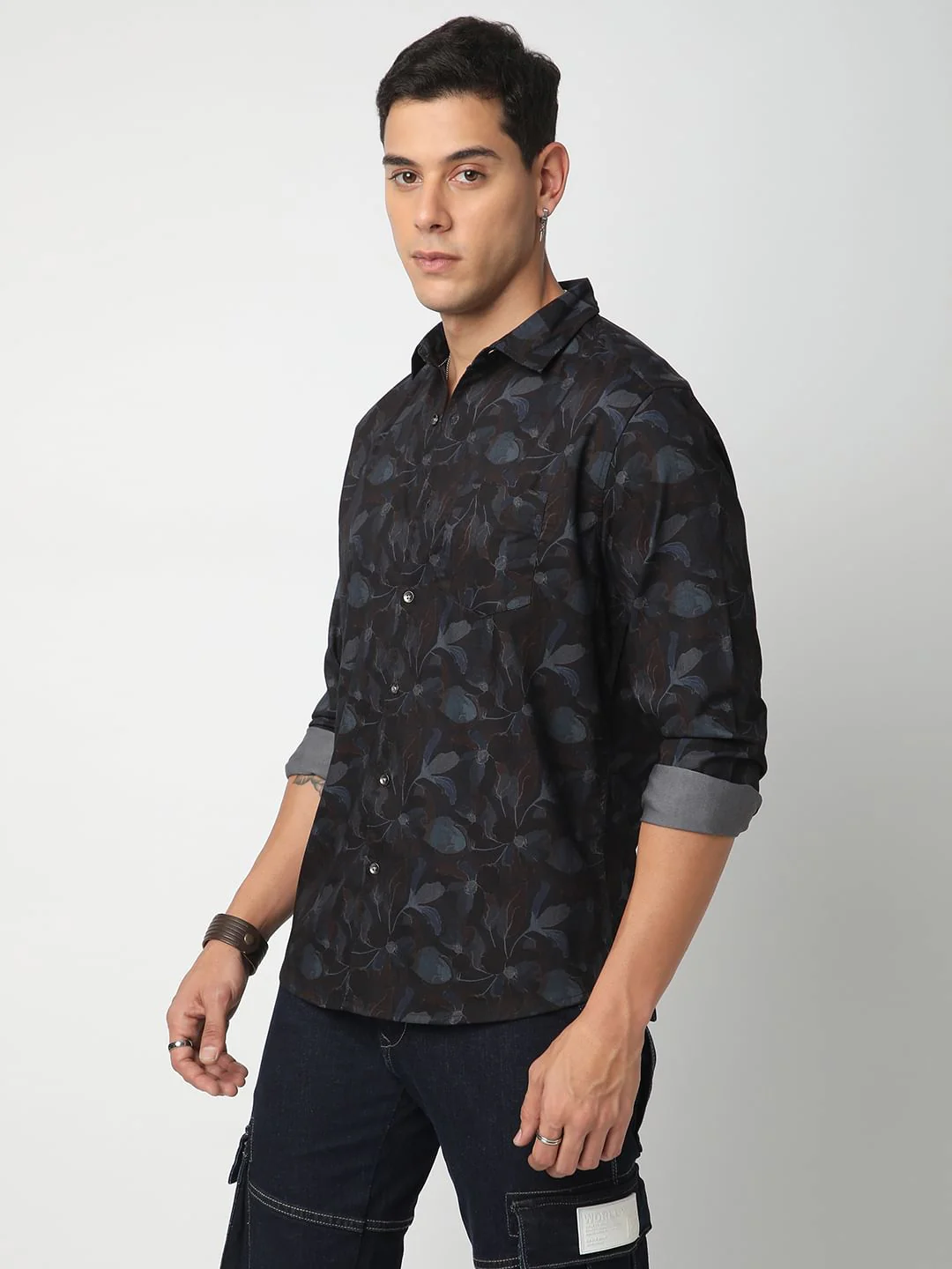 Debonair Black Floral Shirt - Image 4