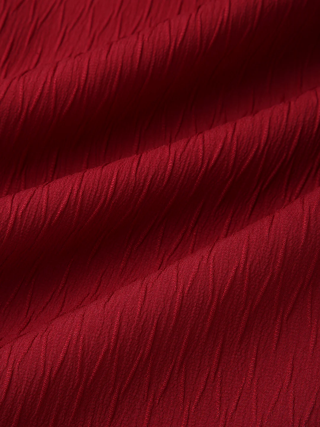 Deep Ruby Red Textured Shirt - Image 9
