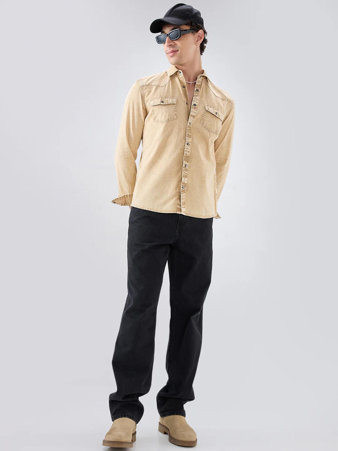 Desert Storm Vintage Acid Wash Double Pocket Shirt - Image 7