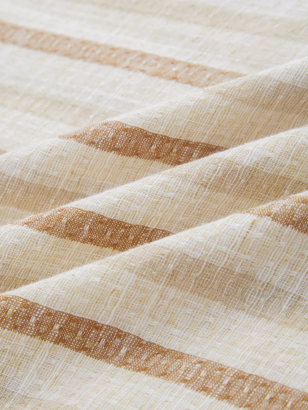 Dessert Sand Beige Jacquard Woven Striped Kurta - Image 3