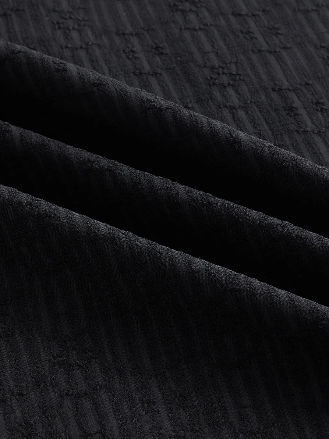 Detailed Black Textured Grace Kurta - Image 9